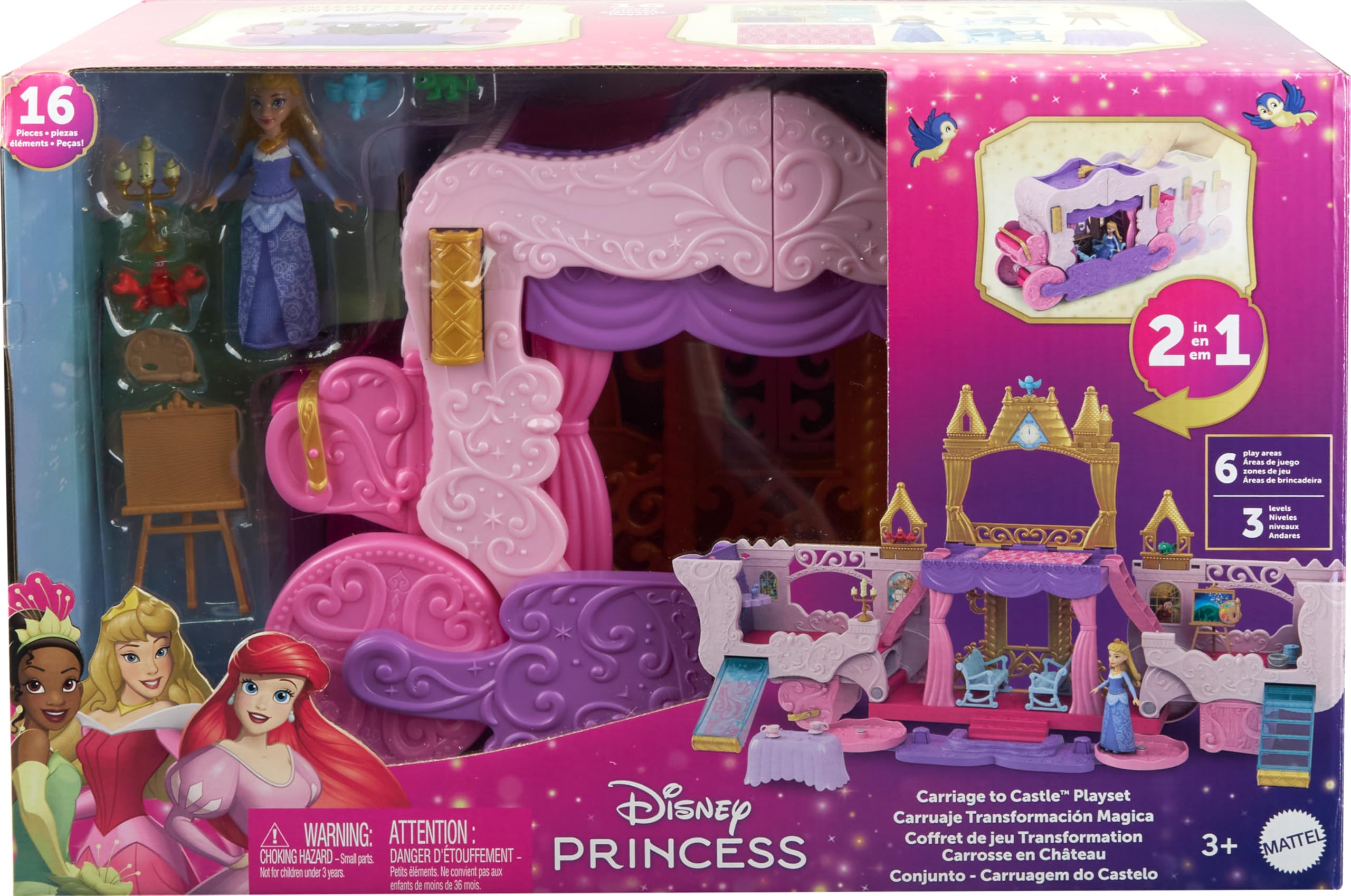 Disney Princess ballroom with dance floors and stairs for celebration scenes
