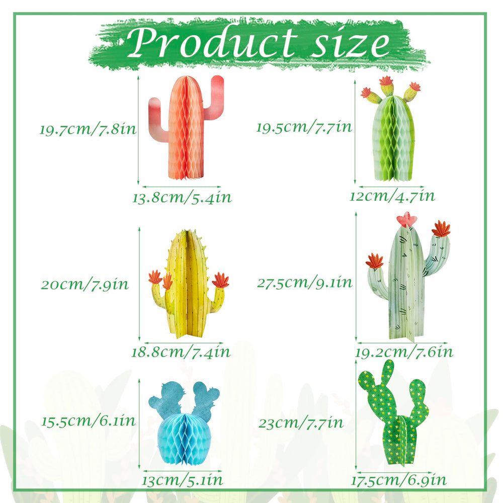 Balun Admhail cactus honeycomb decor ideal for baby showers and celebrations
