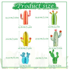 Balun Admhail cactus honeycomb decor ideal for baby showers and celebrations