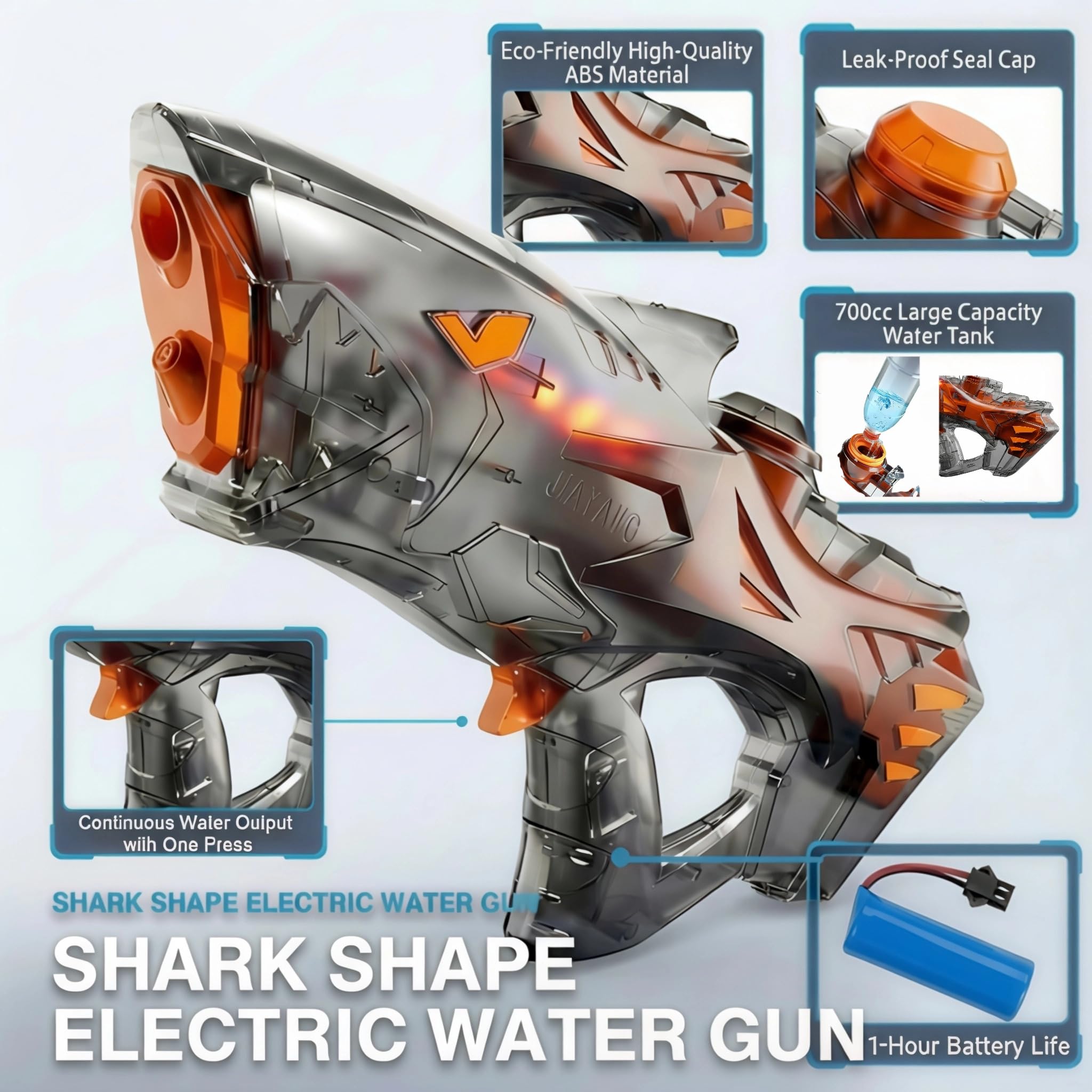 Balyeoseol water gun LED lights enhance fun during dusk outdoor battles.
