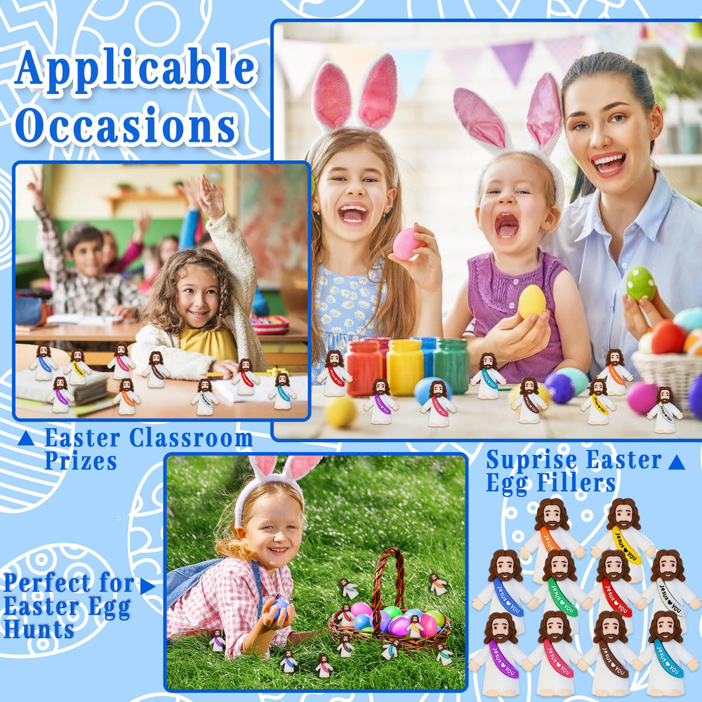 Bamamon colorful tiny Jesus figurines for Easter egg stuffing and church events