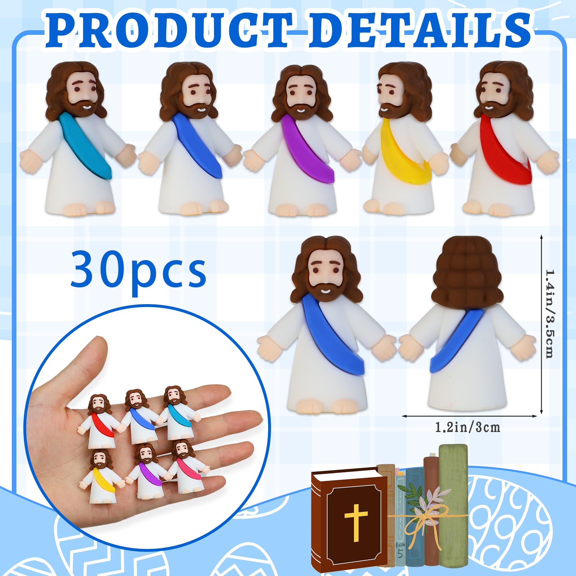 Bamamon little Jesus figures with smooth PVC finish for long-lasting use.