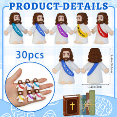 Bamamon mini Jesus figurines with smooth PVC surface for durable keepsakes