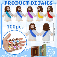 Bamamon PVC mini Jesus figures with durable, smooth surface