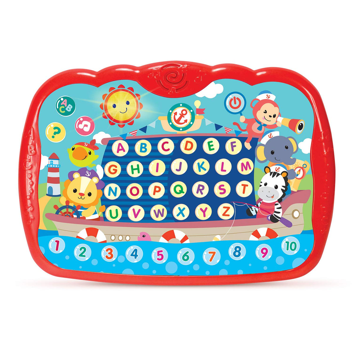 Bambiya Learning Tablet ABC Pad helps toddlers recognize letters through interactive play.