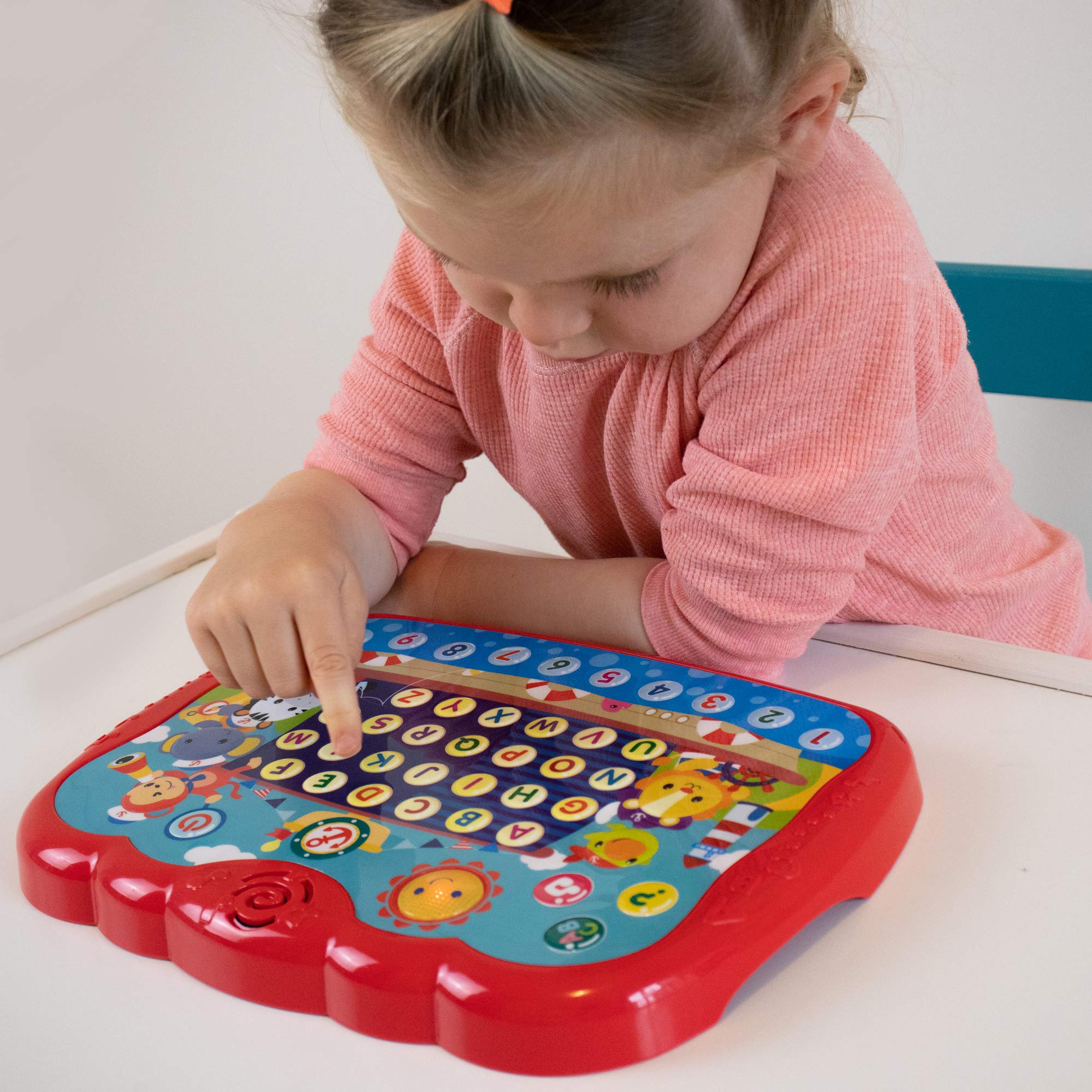 Bambiya portable design fits car rides and travel for on-the-go learning.