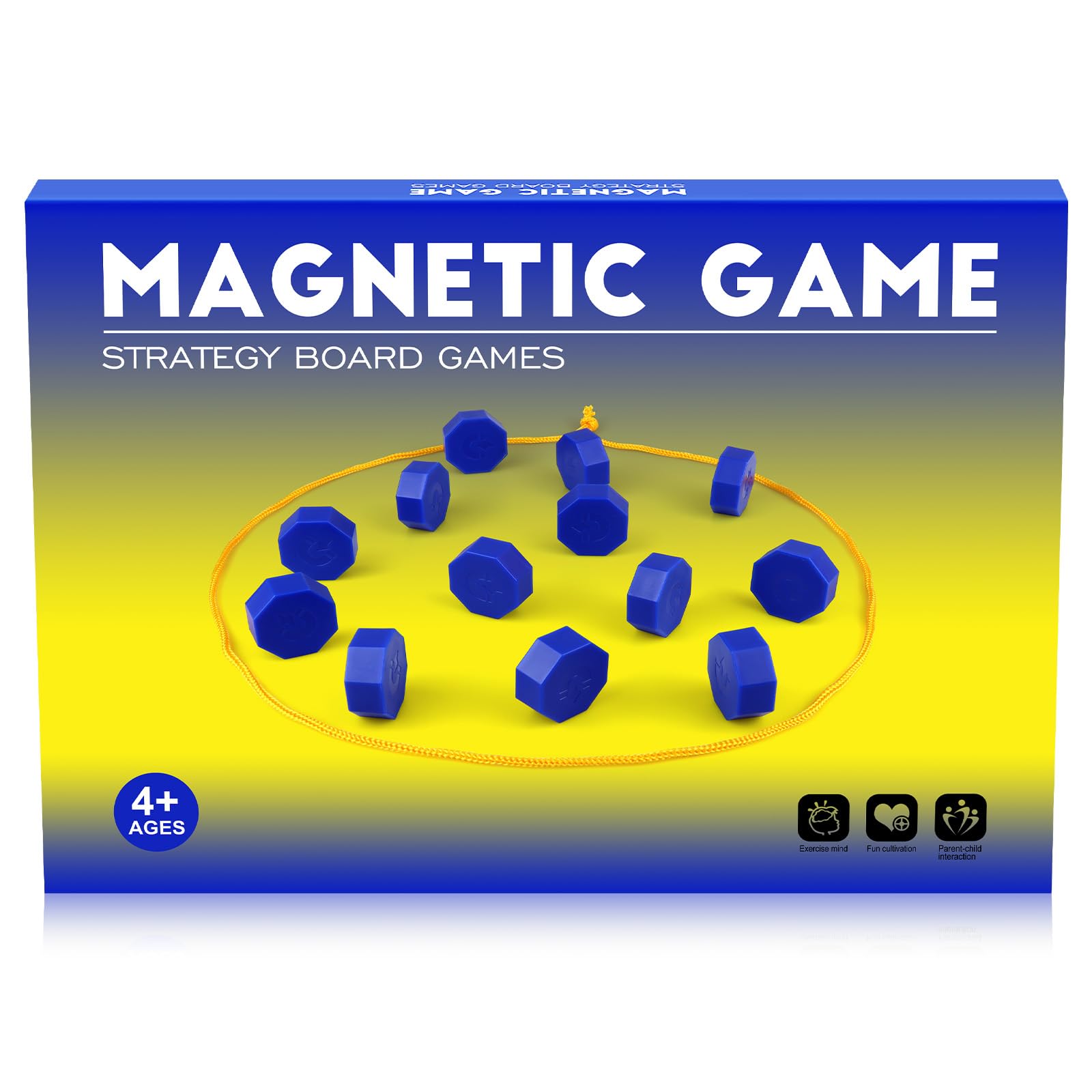 Bameca magnetic chess game with full-size stones for family strategy sessions