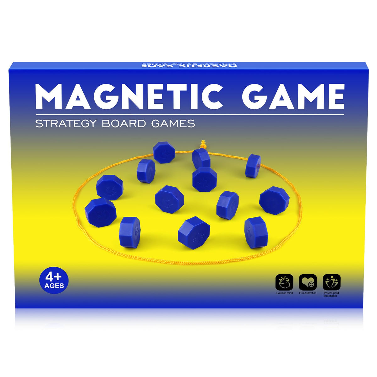 Bameca magnetic chess game with full-size stones for family strategy sessions