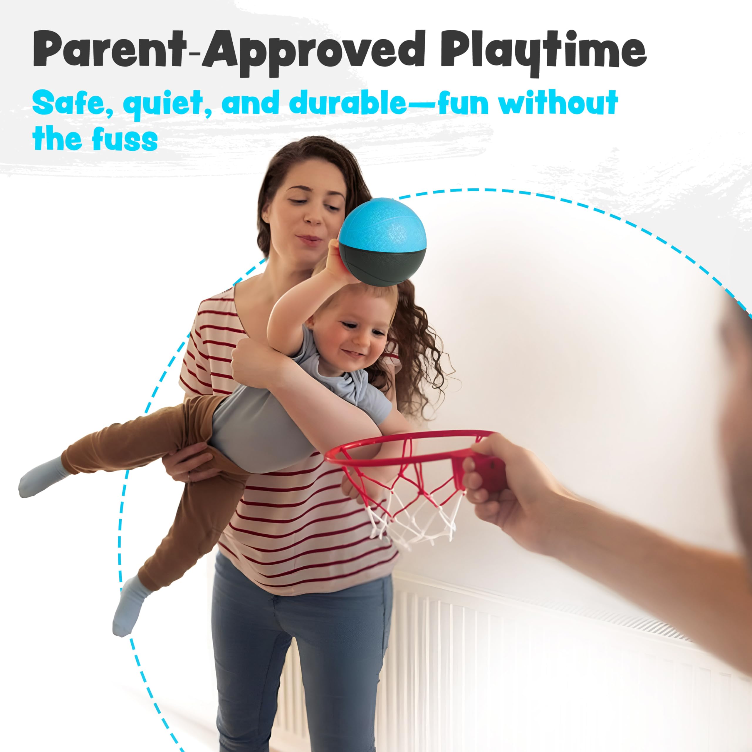 Replacement BAMMAX balls for mini hoops protect walls and maintain fun.