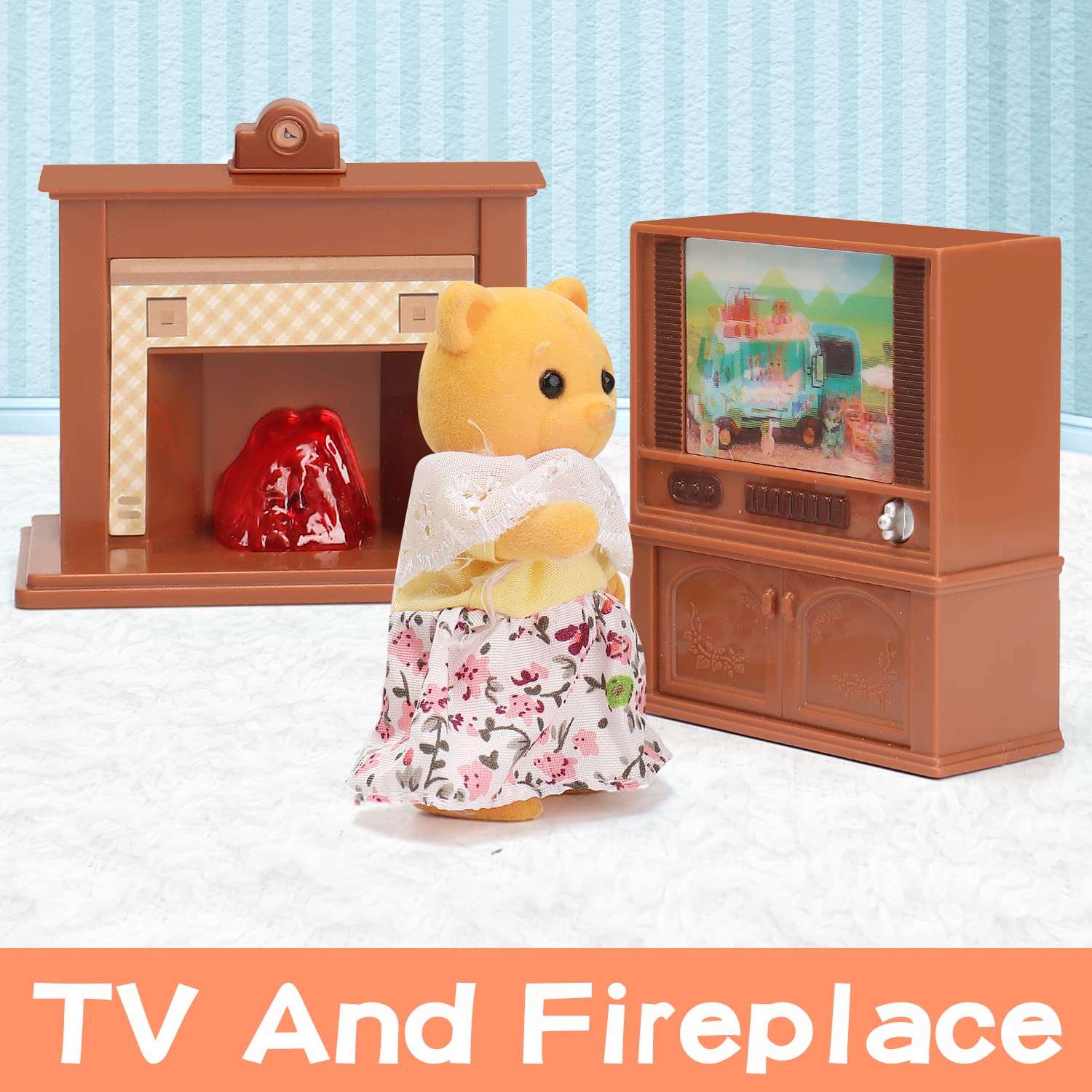 BananMelonBM dollhouse fireplace – warm focal point for cozy role-play