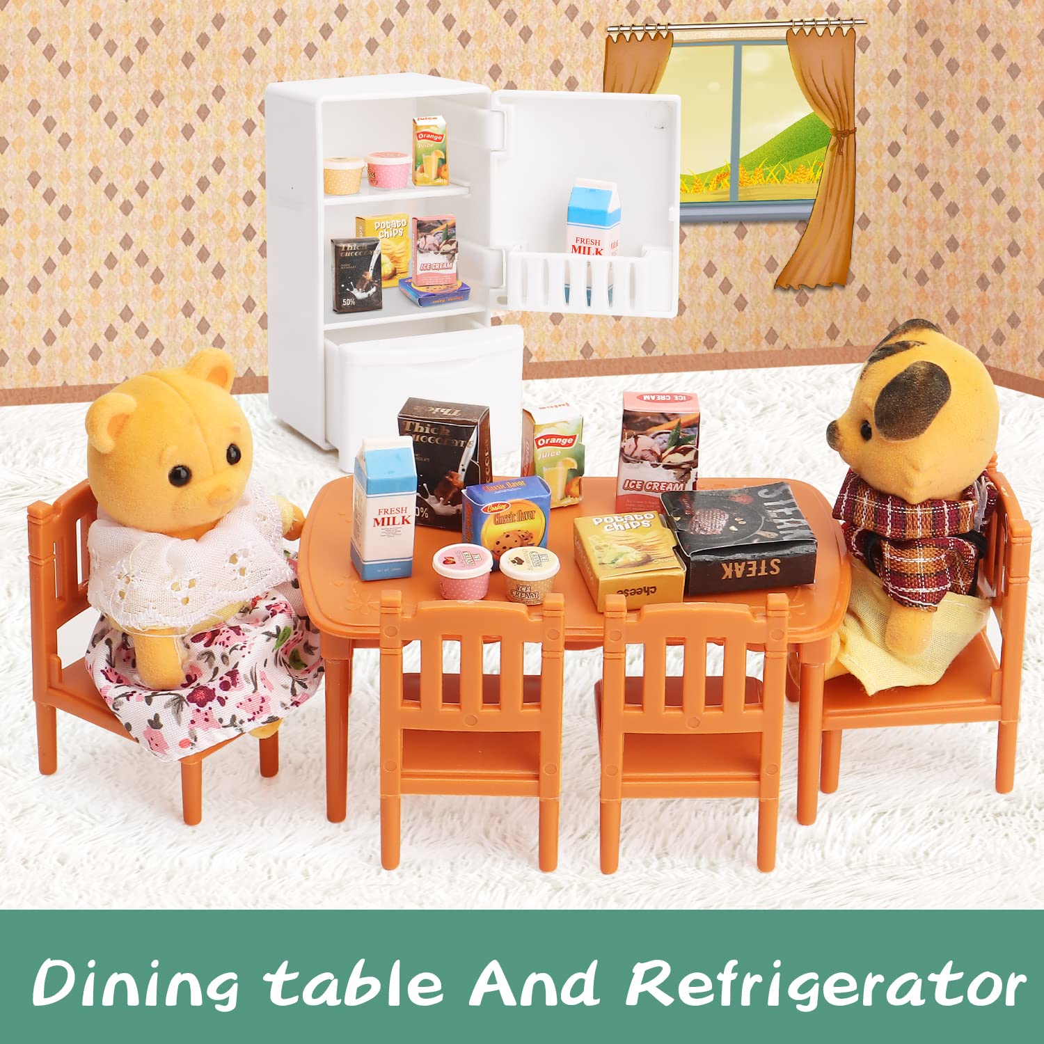 BananMelonBM dollhouse kitchen assembly kit aids hand-eye coordination and concentration.
