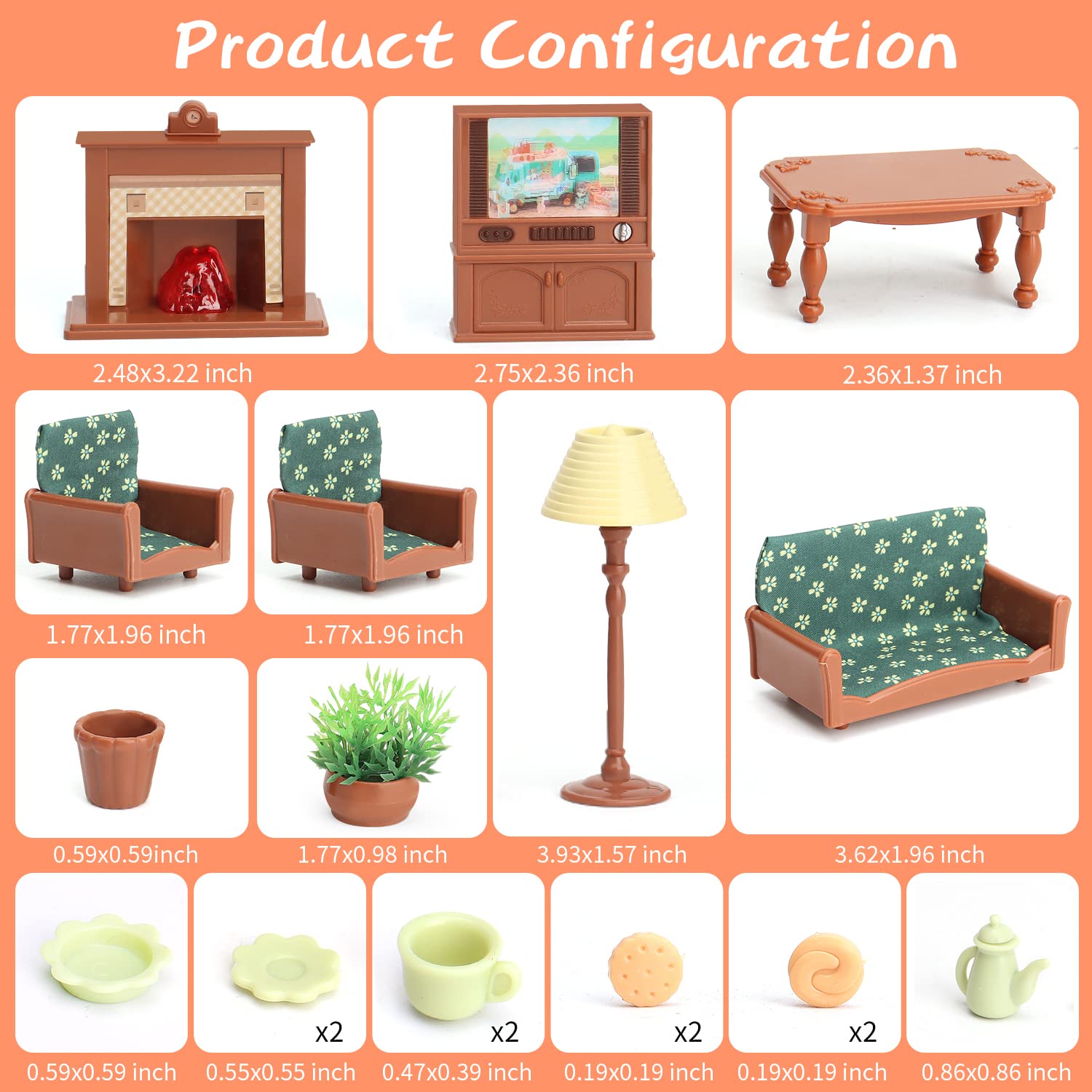 BananMelonBM dollhouse table – sturdy surface for pretend meals and tea time
