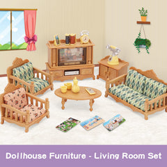 BananMelonBM dollhouse TV rack for organized pretend-play display