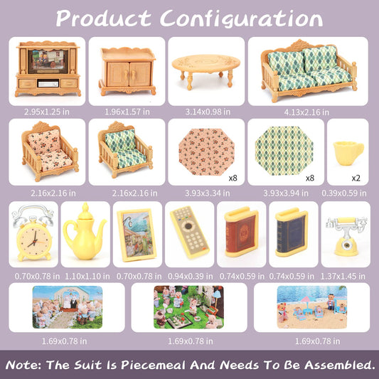 BananMelonBM dollhouse TV with changing patterns for storytelling