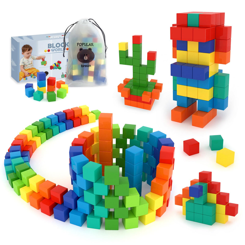 BananMelonBM magnetic building blocks 100-piece set for imaginative construction.