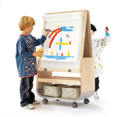 BanaSuper 3-in-1 kids easel with wheels for easy mobility