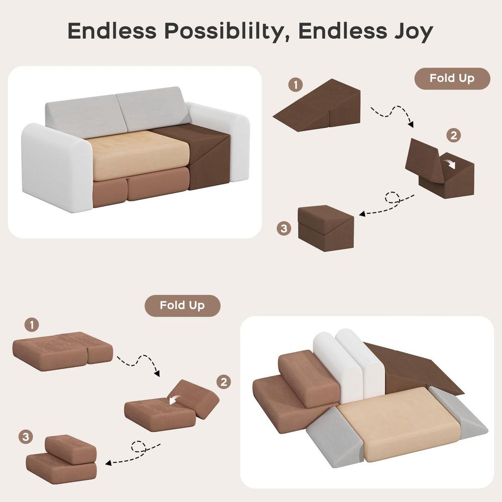 BanaSuper soft high-density foam blocks provide stable, cushioned climbing surfaces.