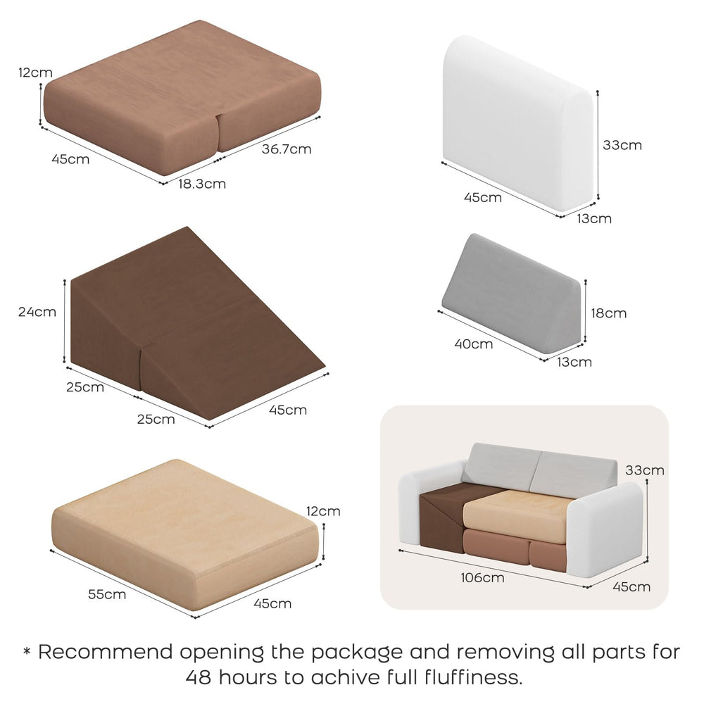 BanaSuper washable fabric climbing blocks are durable and easy to clean after playtime.