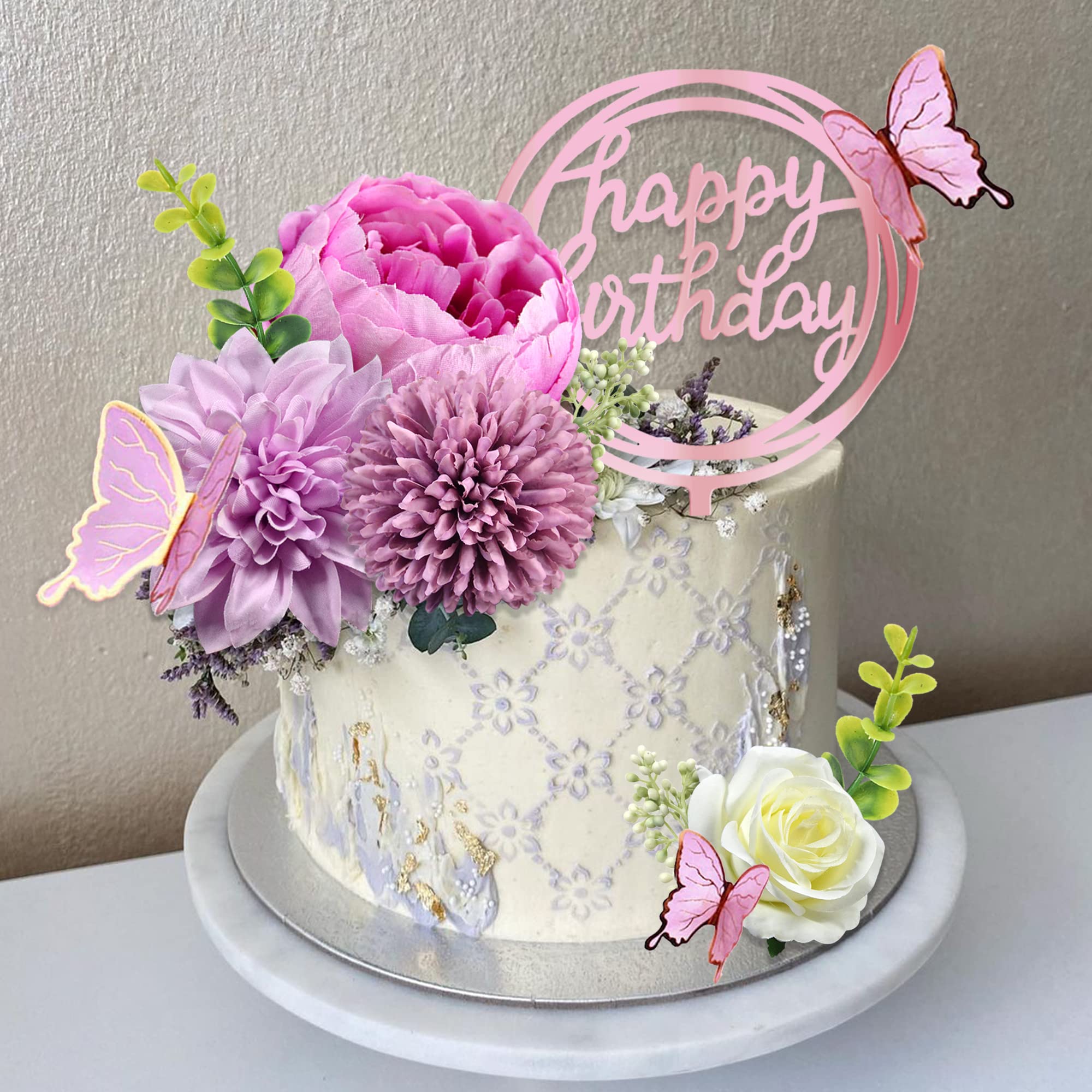 BANBALLON baby shower or wedding cake decor brings gentle floral charm.