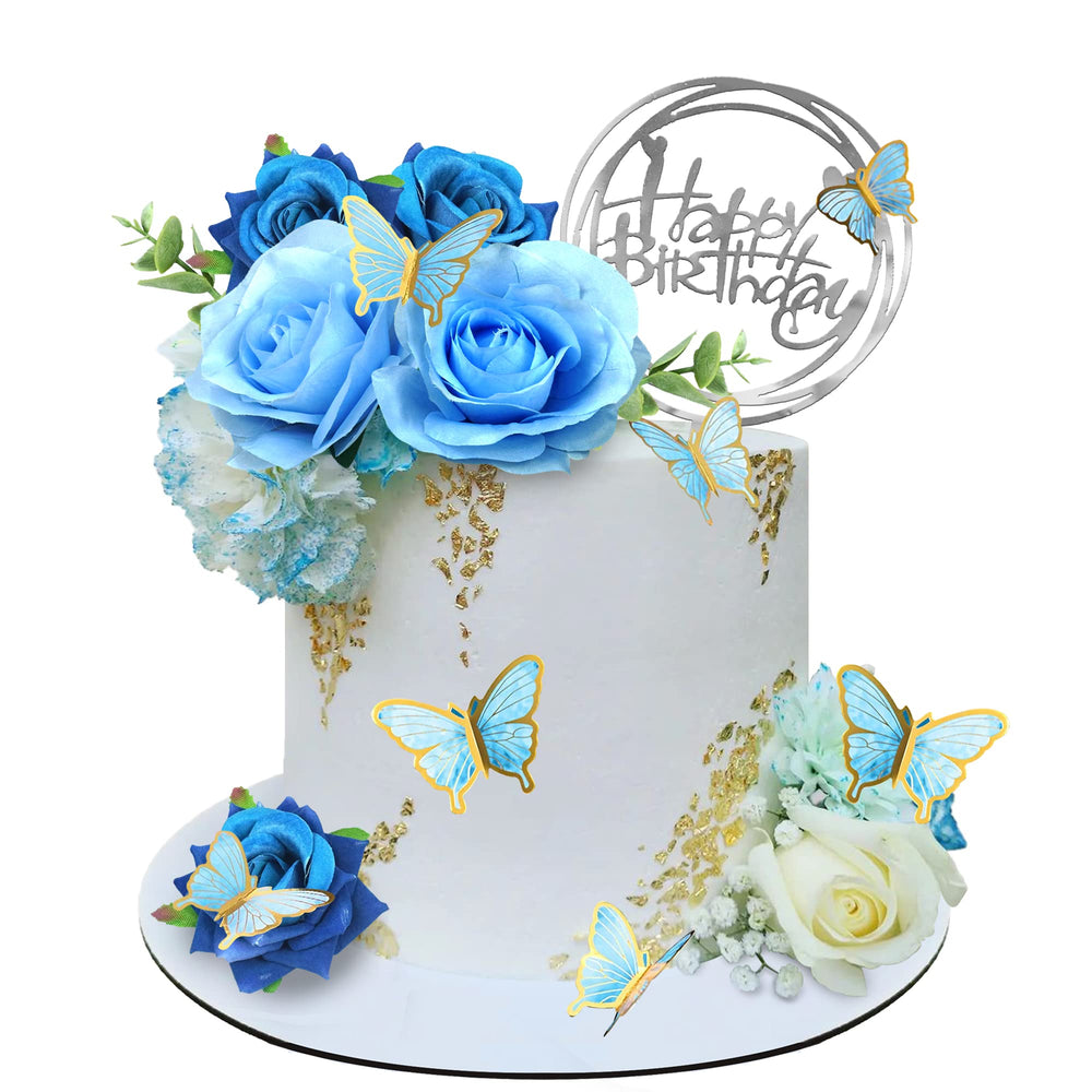 BANBALLON butterflies and flowers cake topper for elegant celebrations.