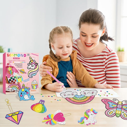 BANBBUR gem art keychains display vibrant dots, ideal for party favors and crafts.