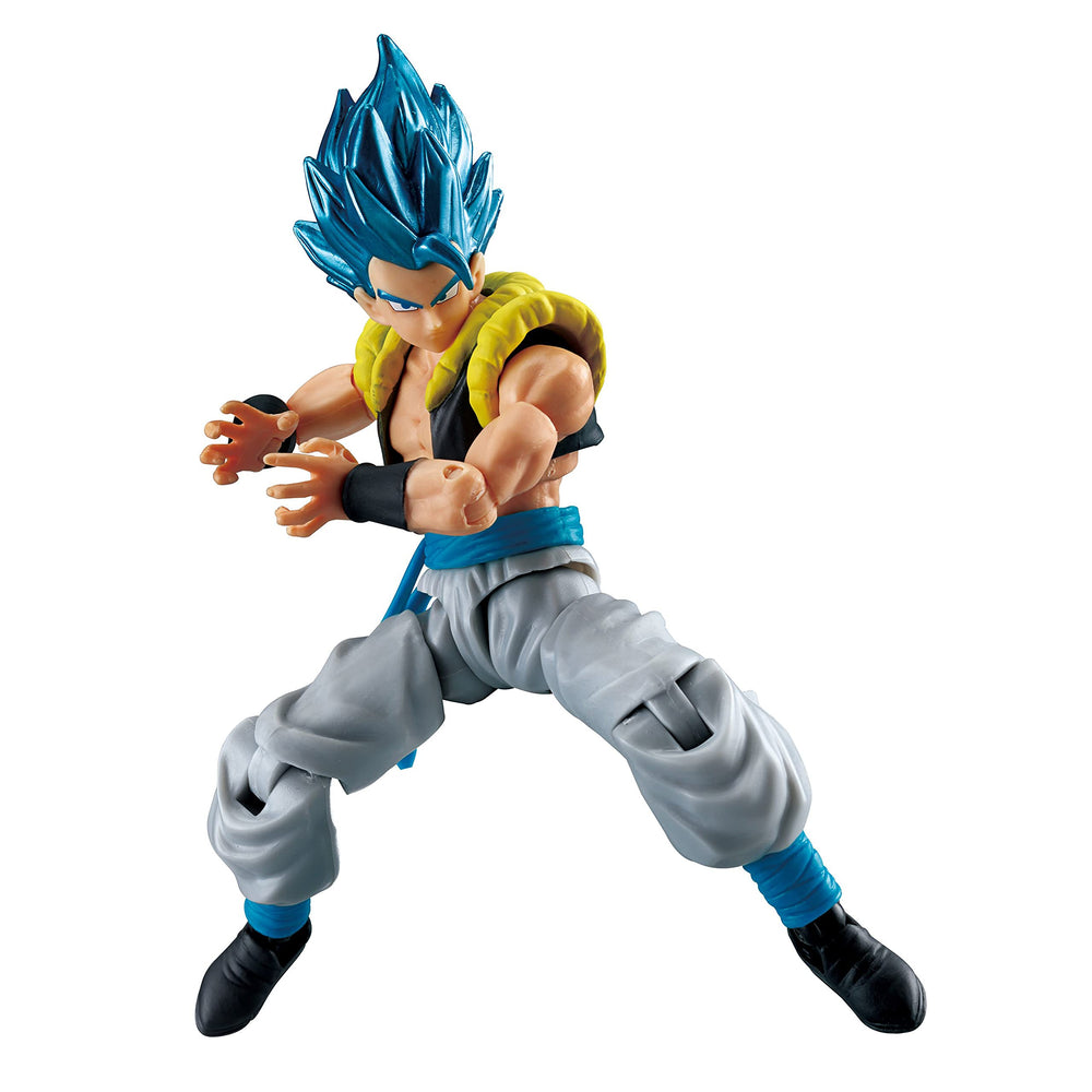 Bandai America Dragon Ball Evolve Gogeta blue pose figure ideal for display.
