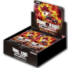 Bandai Blazing Aura FB02 booster pack showing card assortment for collection and deck-building