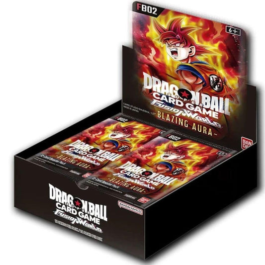 Bandai Blazing Aura FB02 booster pack front cover with bold Dragon Ball art for collectors