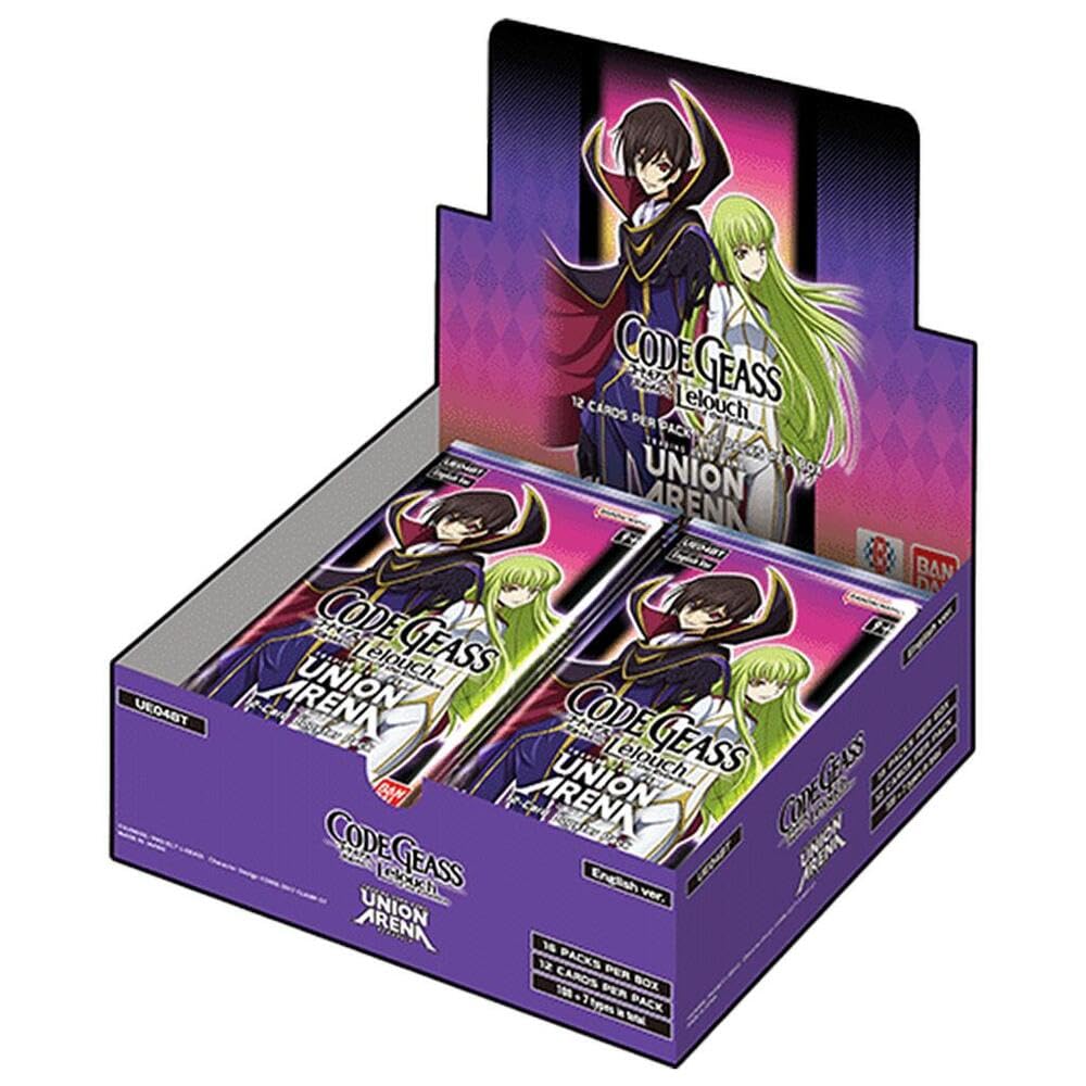 Bandai Code Geass Lelouch booster pack front artwork, dynamic Lelouch pose for collectors.