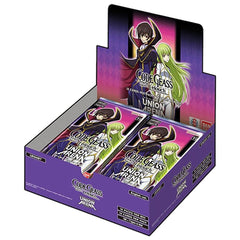Bandai Code Geass Lelouch booster pack front artwork, dynamic Lelouch pose for collectors.