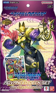 Bandai Digimon Amethyst Mandala Advanced Deck cover with foiled cards for premium display