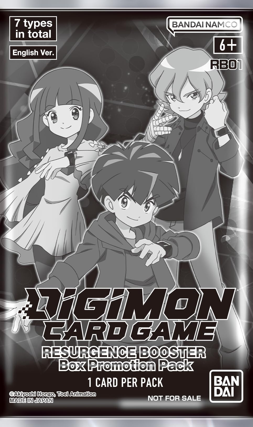 Bandai Digimon Resurgence exclusive English designs on display.