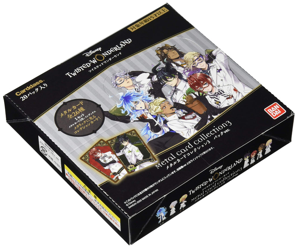 Bandai Disney Twisted Wonderland metal card collection box—premium packaging for display and gifting.