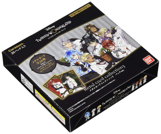 Bandai Disney Twisted Wonderland metal card collection box—premium packaging for display and gifting.