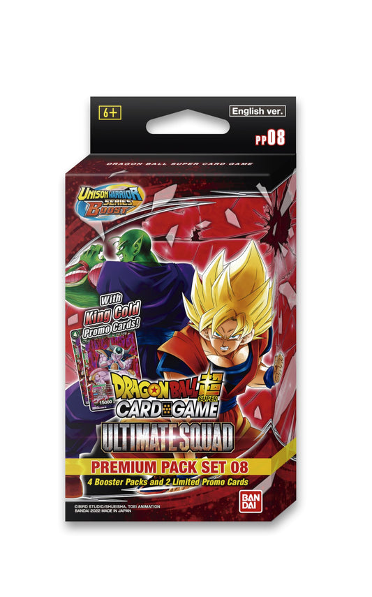 Bandai Dragon Ball Super CG PP08 booster pack enhances two-player duels with expanded card options