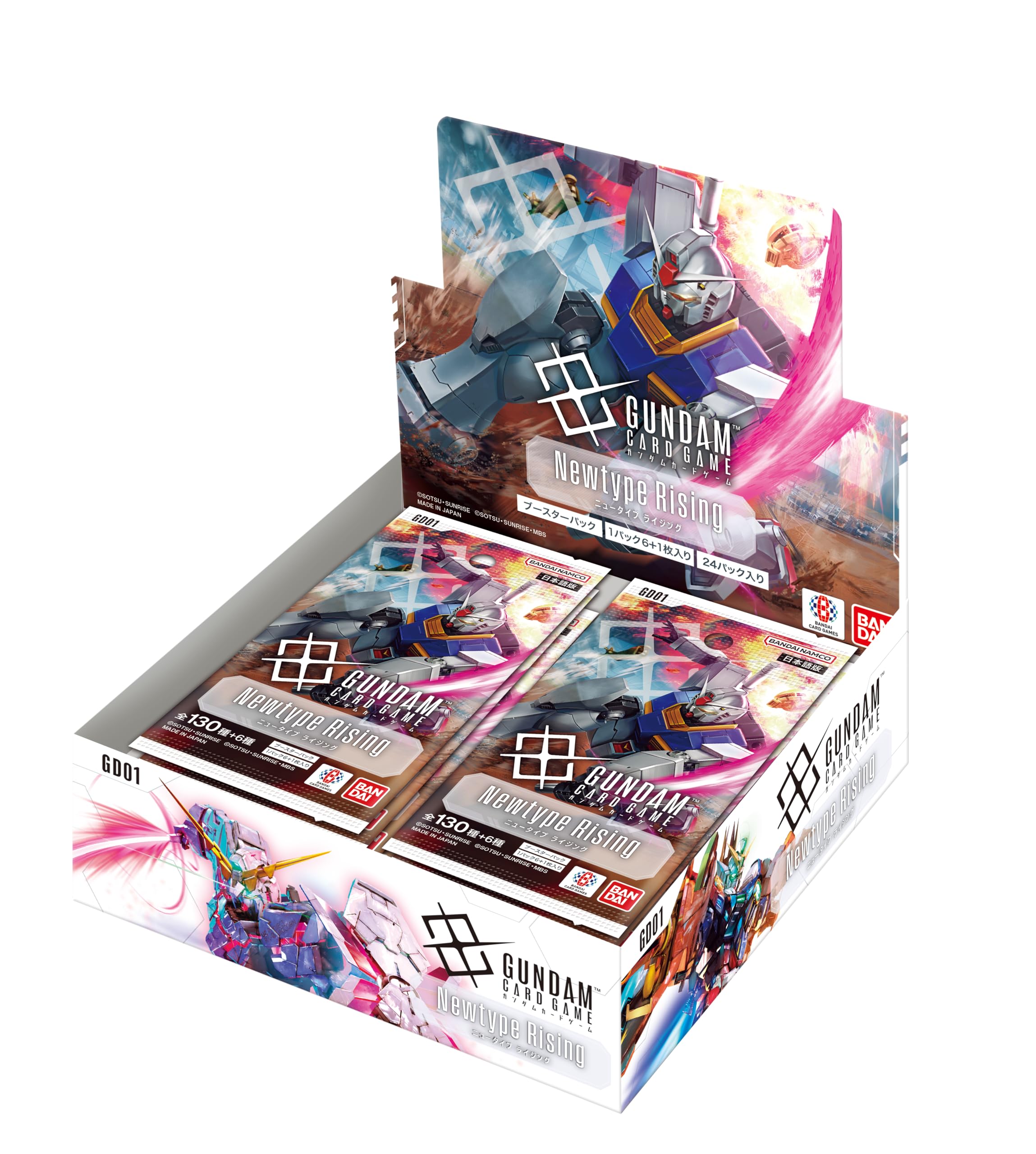 GUNDAM Card Game booster box front view by Bandai for collectors
