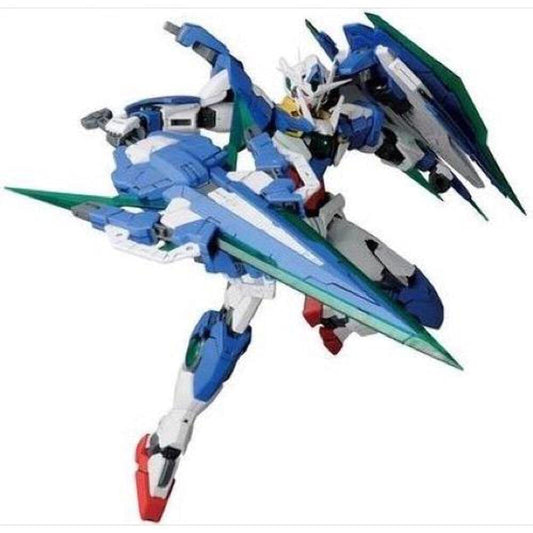 Bandai Hobby MG 00 Qan[T] Full Saber back view displaying armament layout.
