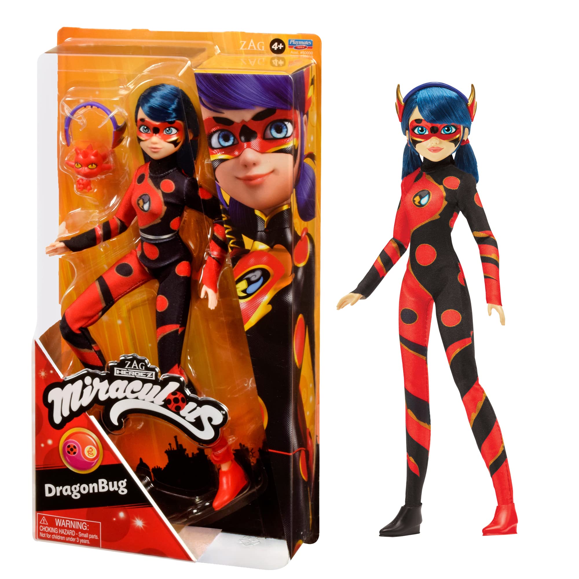 Bandai Miraculous Dragon Bug doll in dynamic pose for imaginative play