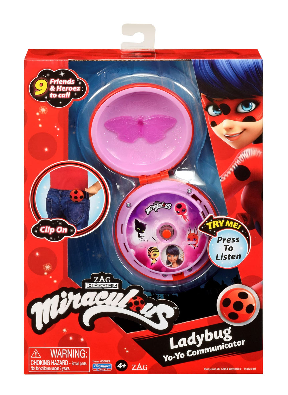 Authentic voices from Bandai Miraculous comms enhance role play.