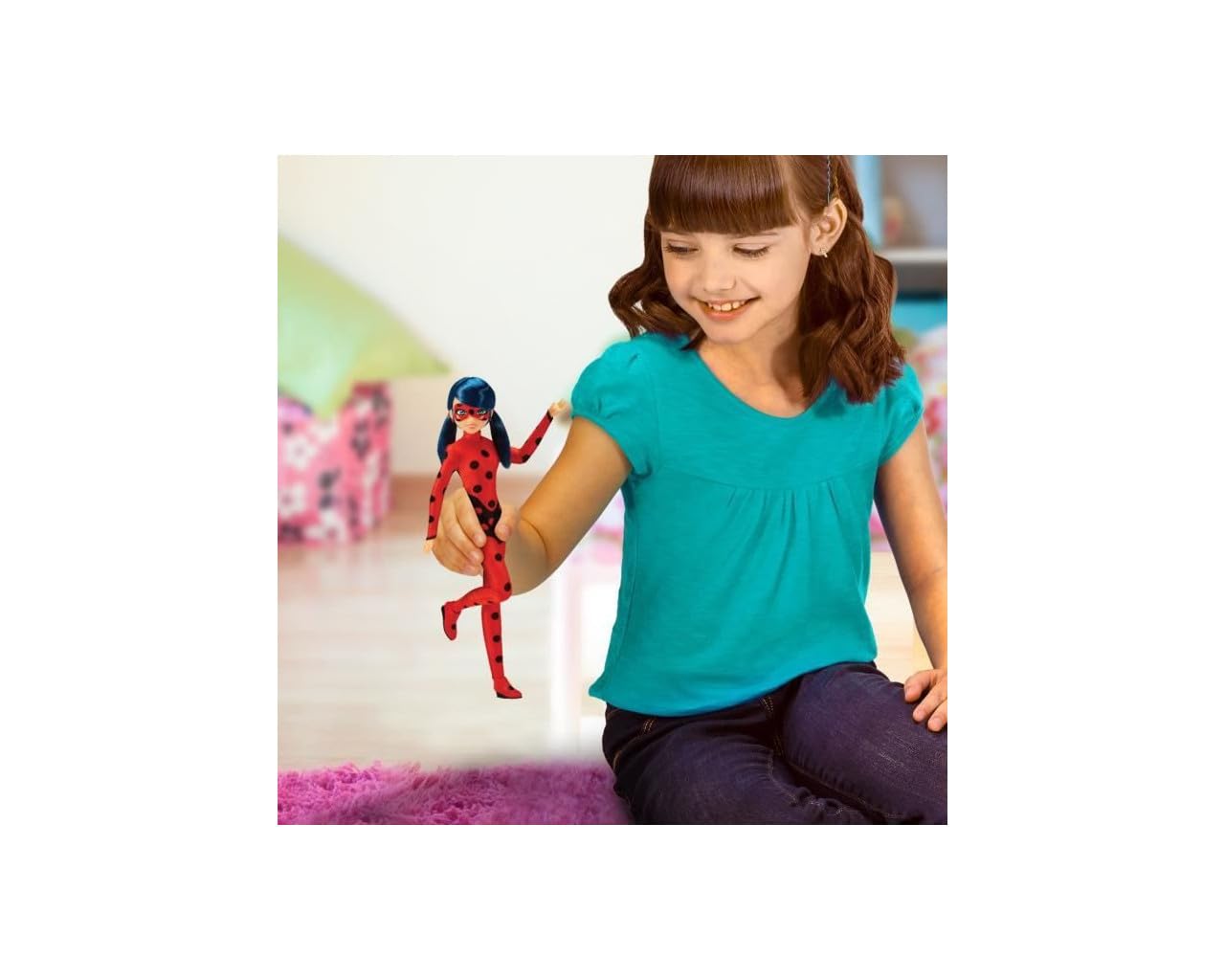 Bandai Miraculous Ladybug doll with removable outfit for dress-up fun