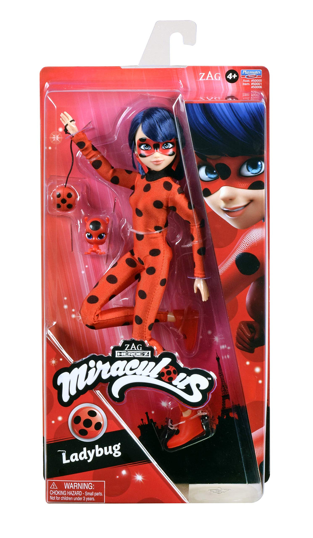 Bandai Ladybug doll with Yoyo weapon for action scenes.