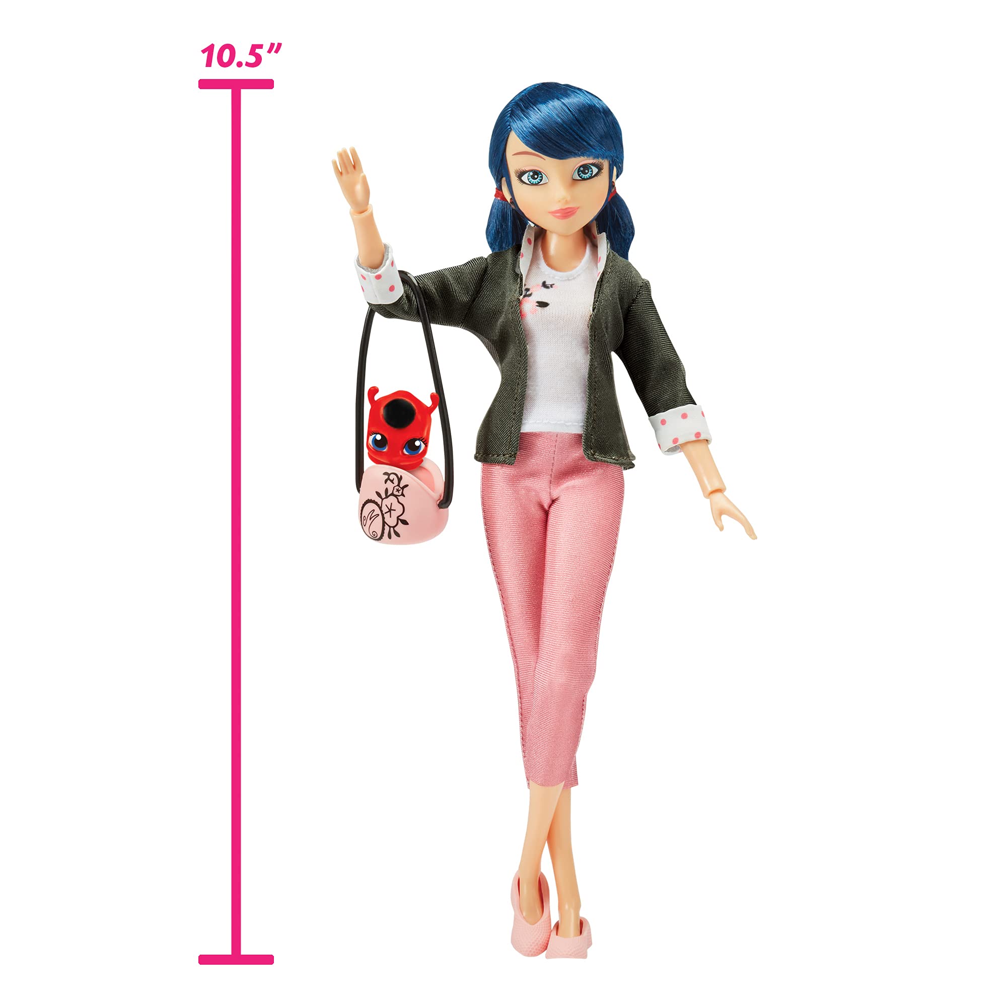 Bandai Miraculous Marinette doll featuring deluxe articulation for flexible posing.