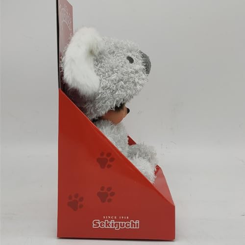 Bandai Monchhichi Koala plush in costume, ideal for dress-up play.