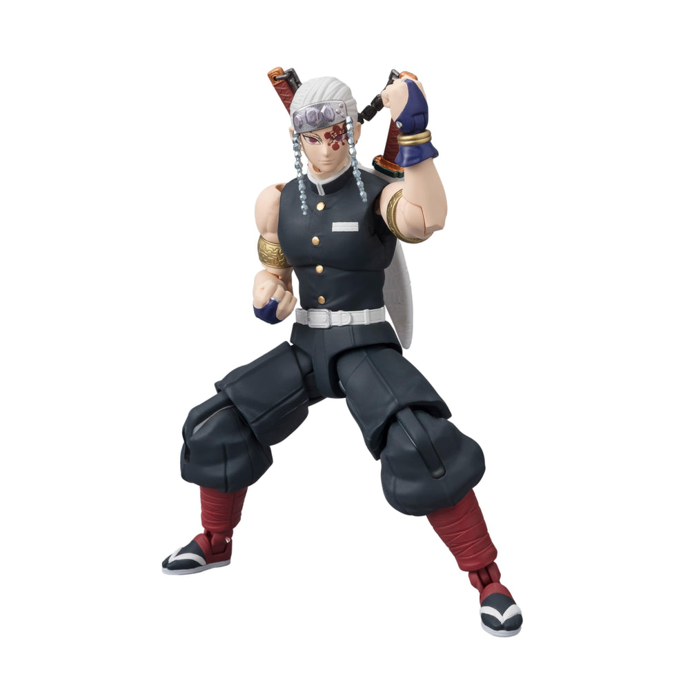 Bandai Namco Demon Slayer Tengen Uzui figure in front pose for display.
