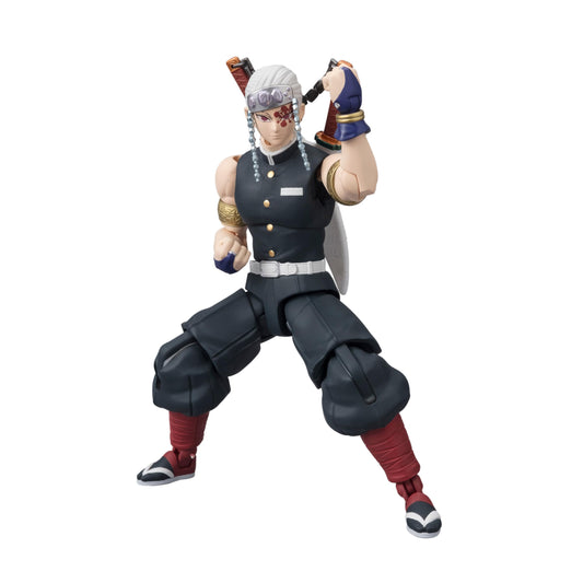 Bandai Namco Demon Slayer Tengen Uzui figure in front pose for display.