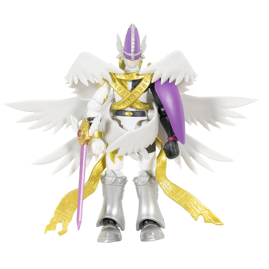 Back view shows cape and armor detailing on MagnaAngemon.