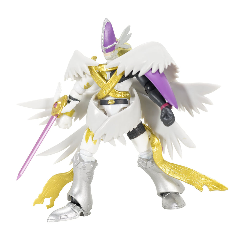 Cape detail adds dramatic silhouette when MagnaAngemon is displayed.