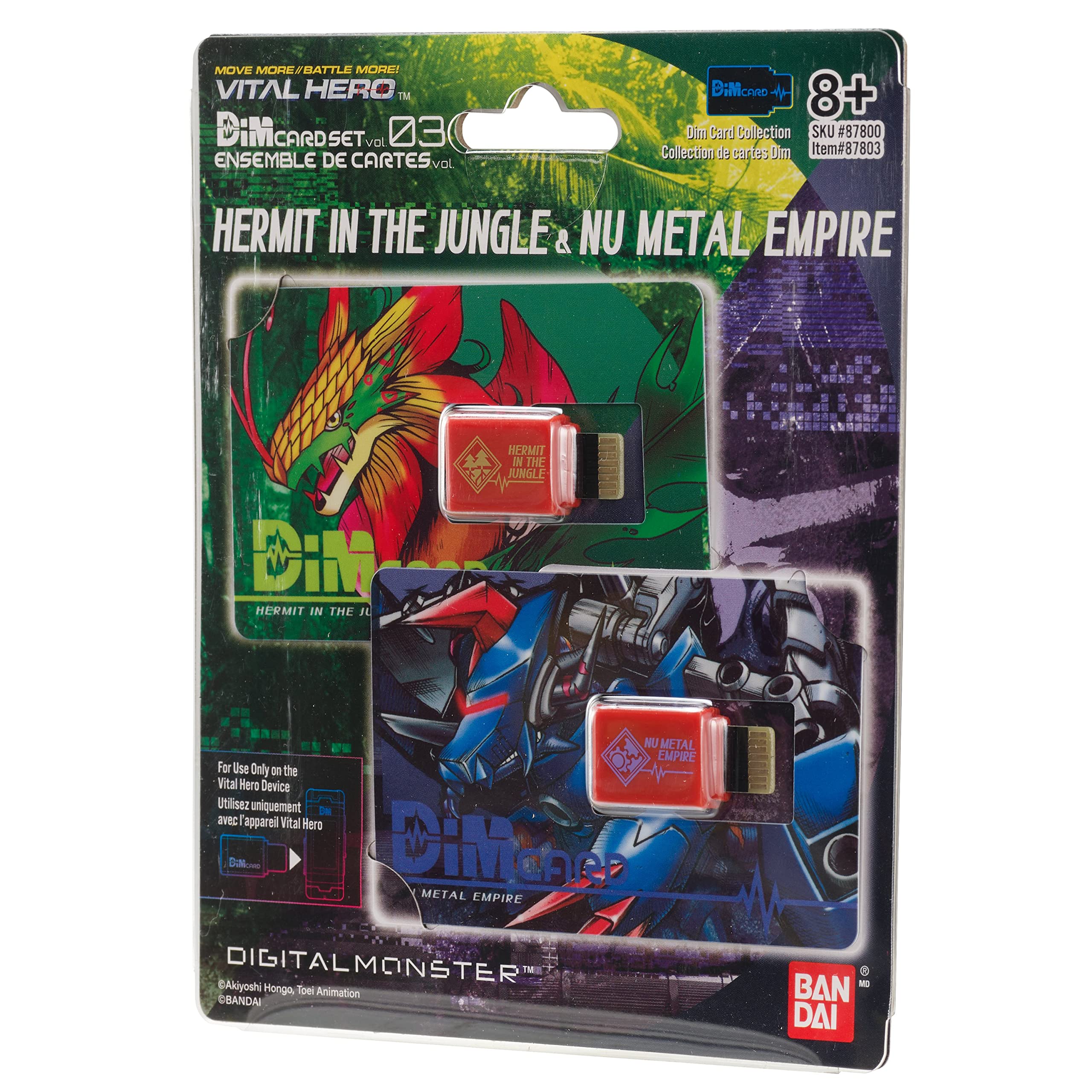 Bandai Namco Digimon Vital Hero Dim Card Nu Metal Empire showcases metal-area evolution routes.
