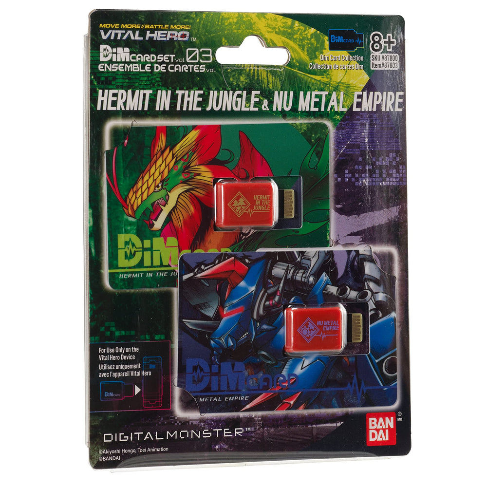 Bandai Namco Digimon Vital Hero Dim Card Pack Contents helps you store up to three Digimon.