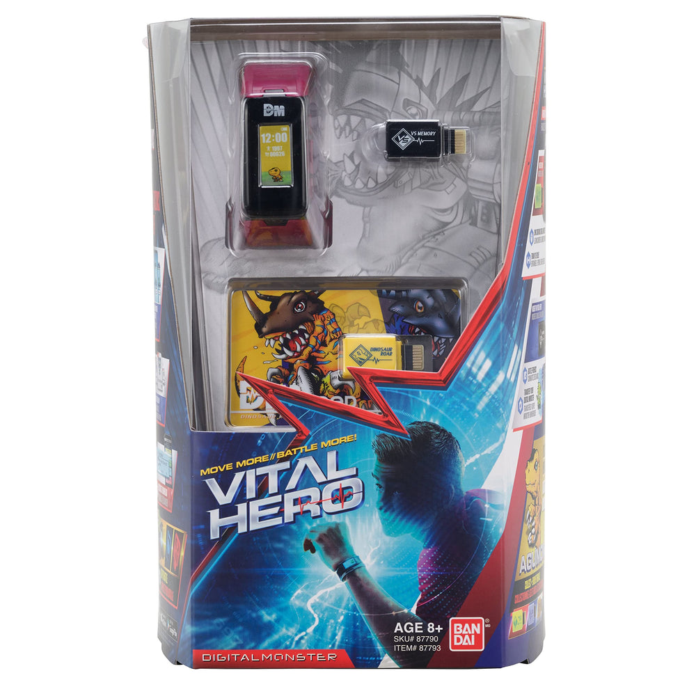 Bandai Namco Digimon Vital Hero Red Band—interactive wearable display for workouts.